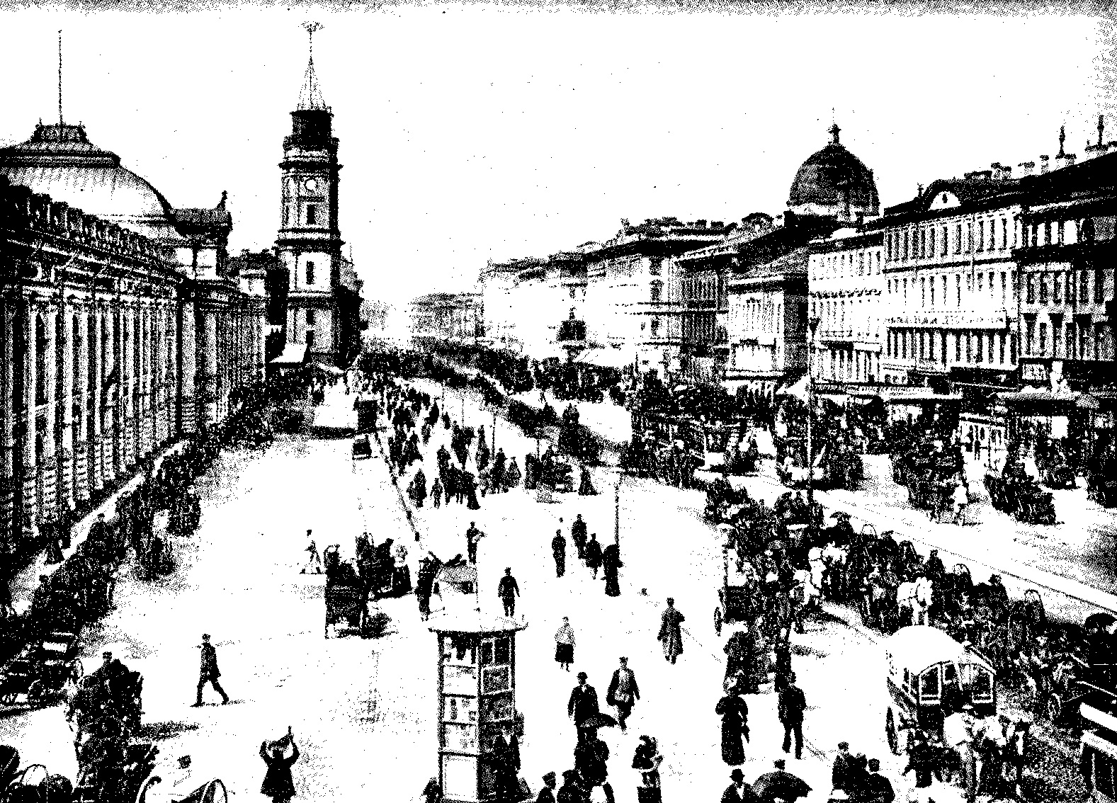 N�vsk� prospekt v Petrohrad� roku 1905