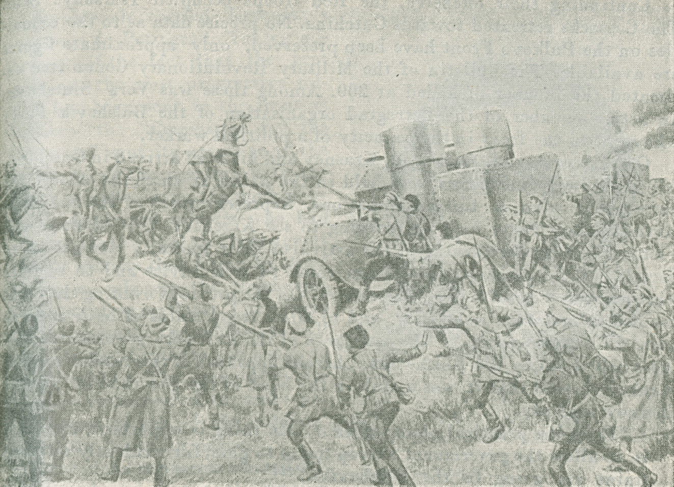 An illustration depicting the battle of Pulkovo